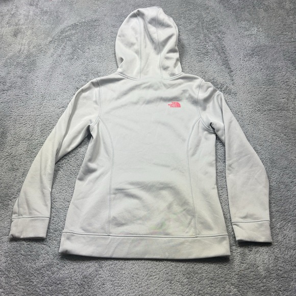 The North Face Hoodie Women's M Gray Pink Fave-our-ite Pullover Outdoor Pocket - Picture 2 of 14